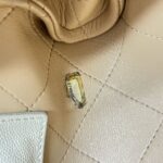 Large Shopping Tote Caviar White SHW