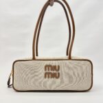 Beau Bag Small Canvas Leather Beige Brandy GHW