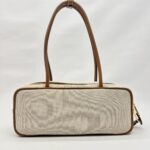 Beau Bag Small Canvas Leather Beige Brandy GHW