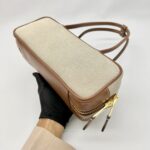 Beau Bag Small Canvas Leather Beige Brandy GHW