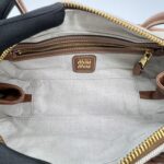 Beau Bag Small Canvas Leather Beige Brandy GHW