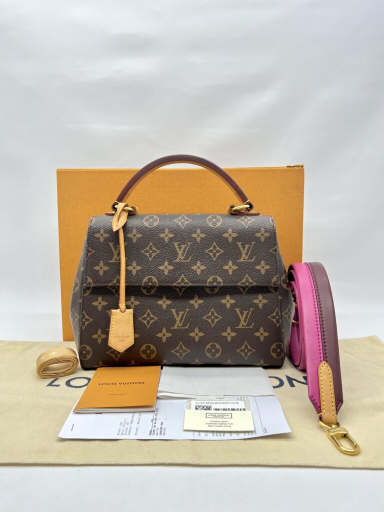 Cluny BB Monogram Bordeaux Fuchsia GHW