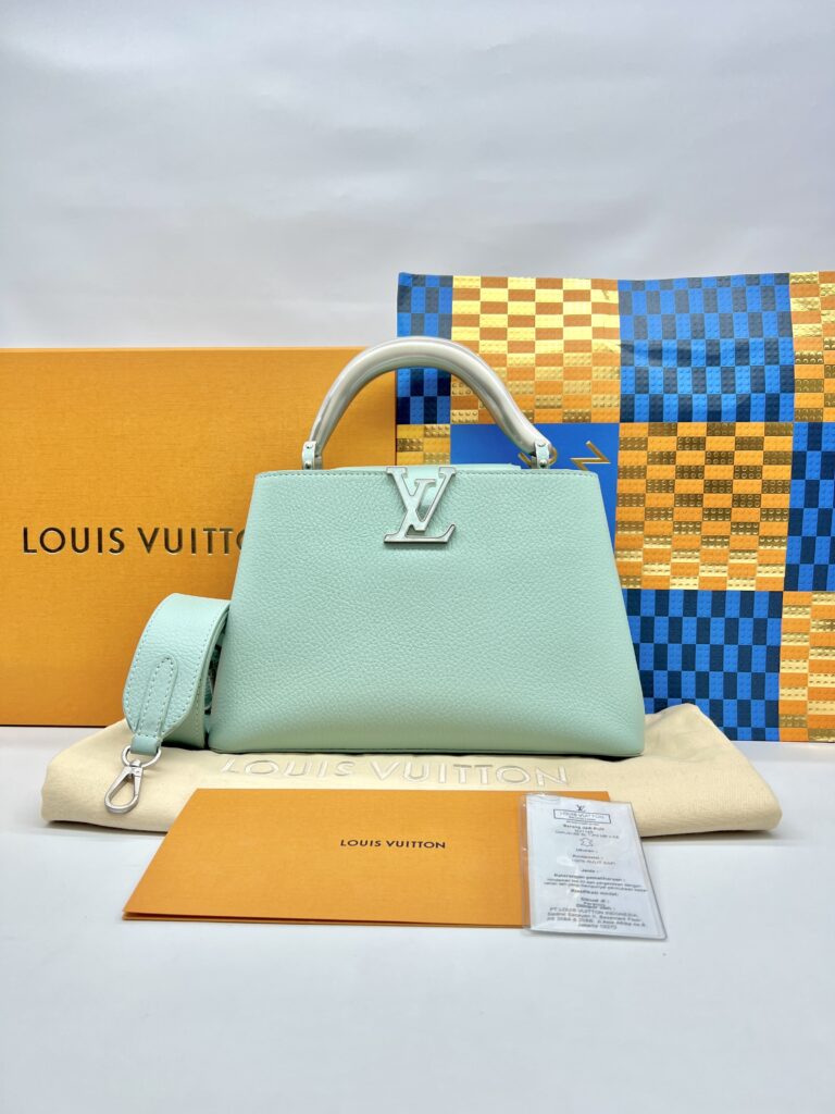 Capucine BB Brushed Metal Handle Ceramic Light Green