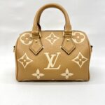 Speedy Bandou 20 Giant Monogram Empreinte Caramel