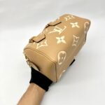 Speedy Bandou 20 Giant Monogram Empreinte Caramel