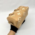 Speedy Bandou 20 Giant Monogram Empreinte Caramel