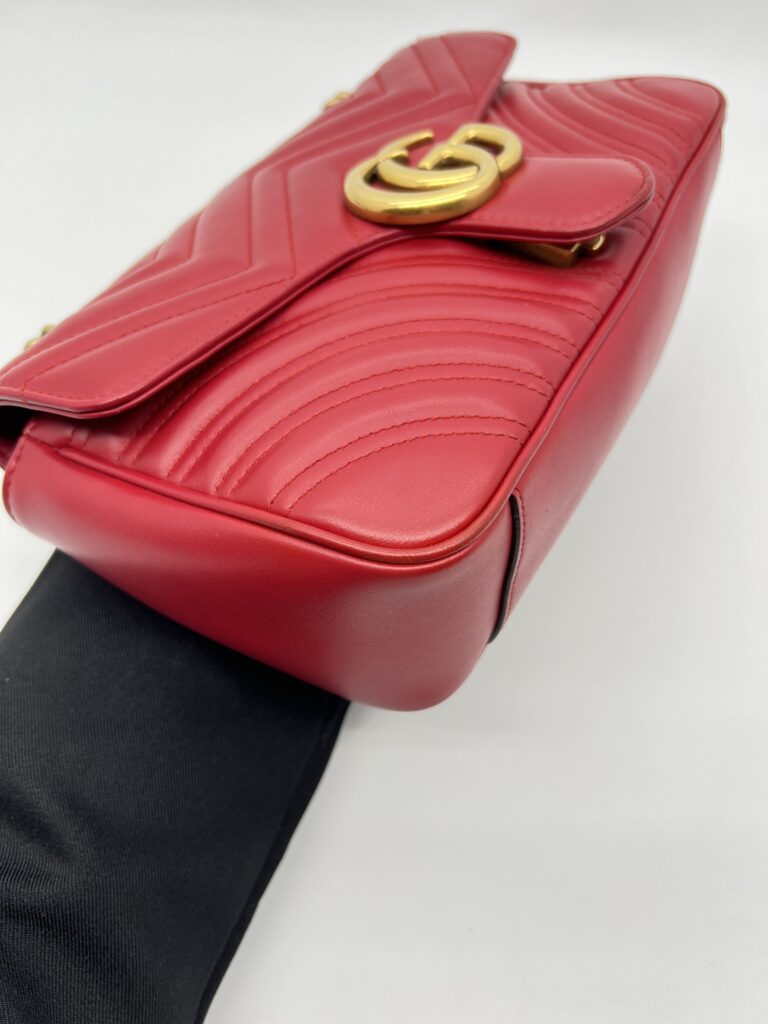 Marmont Flap Small Red GHW