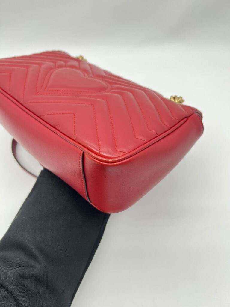 Marmont Flap Small Red GHW