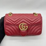 Marmont Flap Small Red GHW