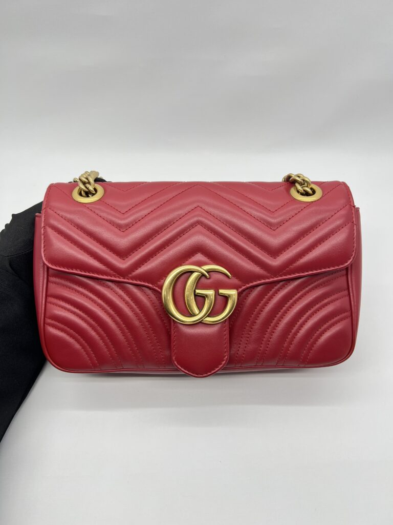 Marmont Flap Small Red GHW