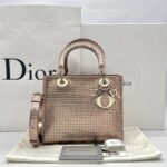 Lady Dior Medium Patent Cannage Rose Gold LGHW
