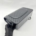 Jumbo Classic D Flap Black Chevron Caviar SHW