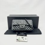Mini Rectangle Crinkled Patent All Black