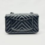Mini Rectangle Crinkled Patent All Black