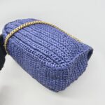 Niki Medium Raffia Blue GHW