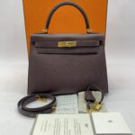 Kelly 28 Epsom Rouge Sellier GHW