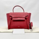 Micro Belt Bag Grained Red SHW