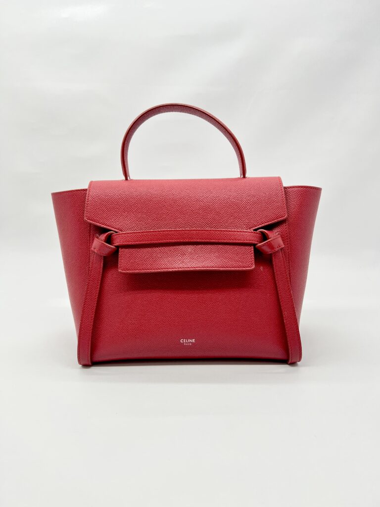 Micro Belt Bag Grained Red SHW