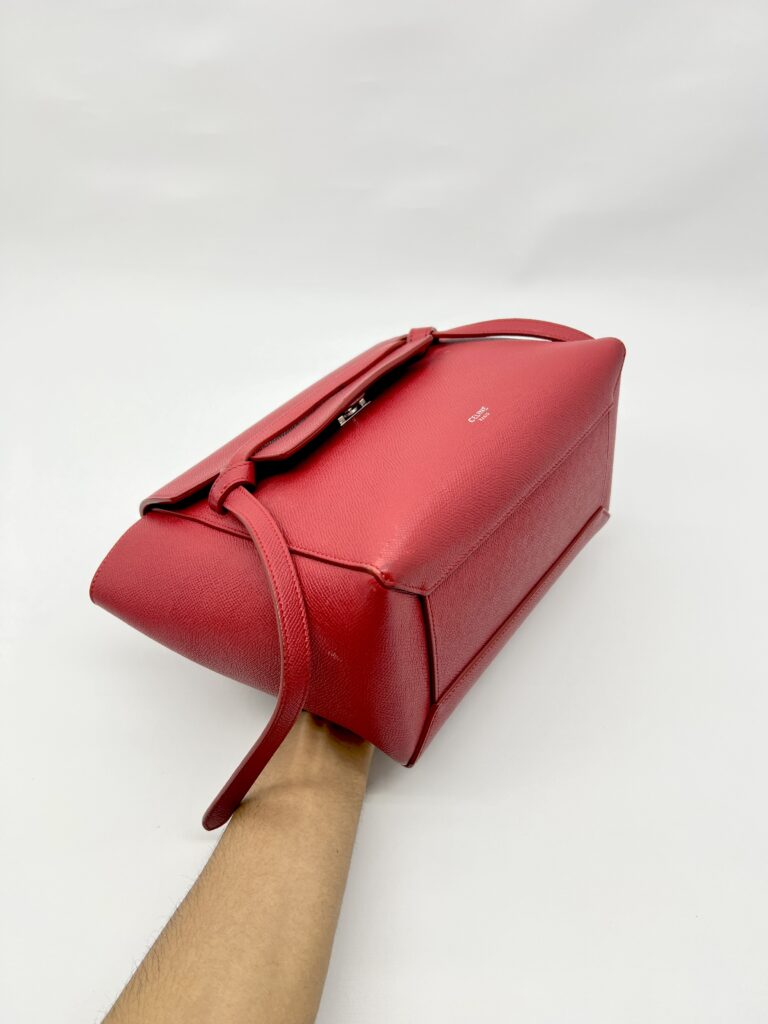 Micro Belt Bag Grained Red SHW