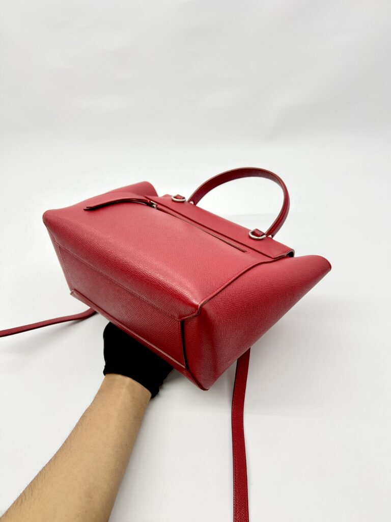 Micro Belt Bag Grained Red SHW