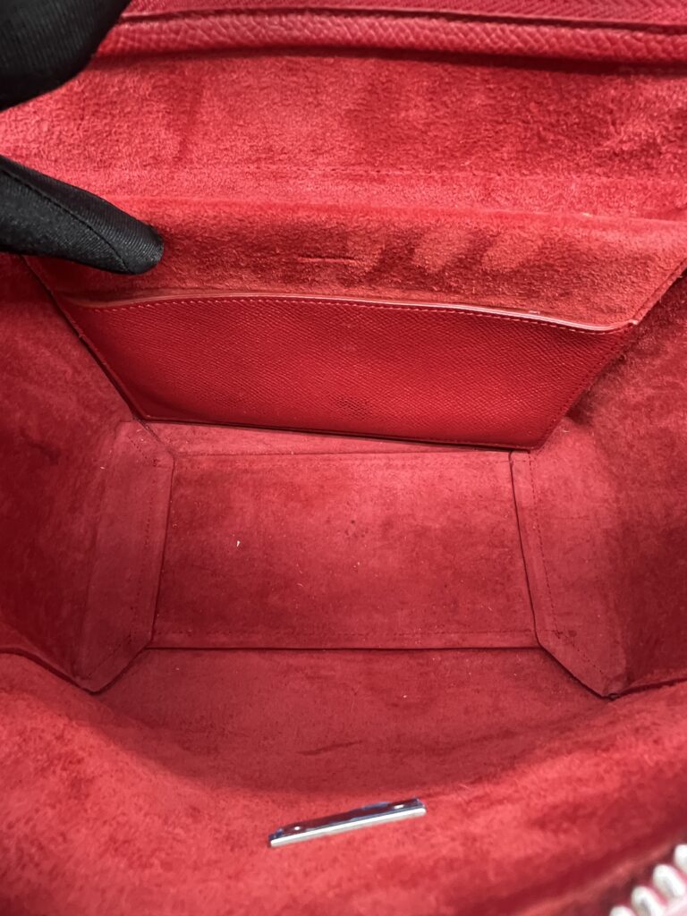 Micro Belt Bag Grained Red SHW