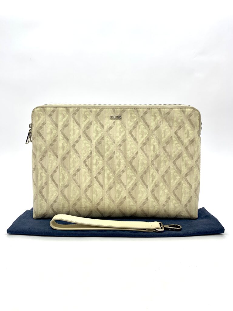 A5 Triangle Pouch White Beige SHW