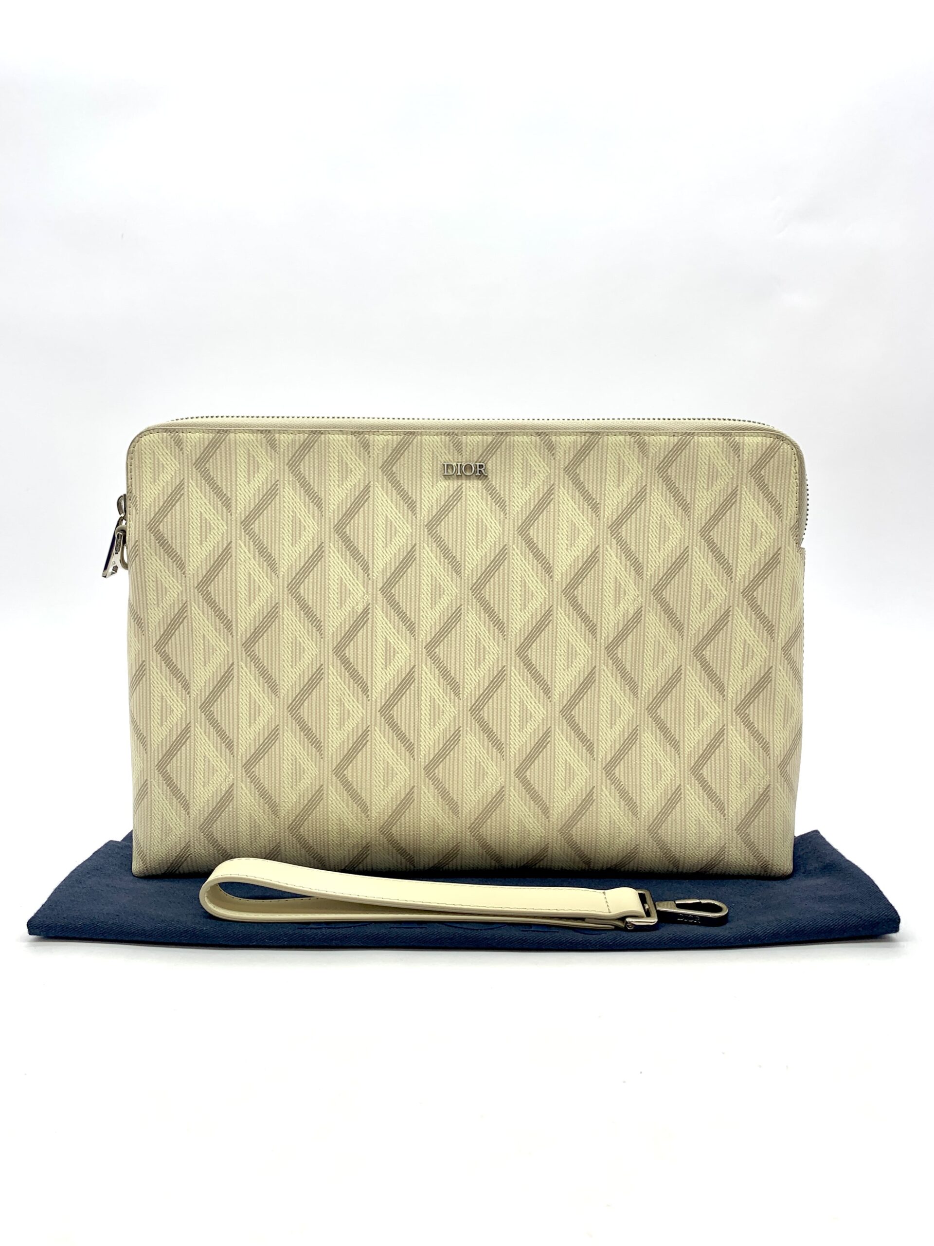 A5 Triangle Pouch White Beige SHW