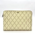 A5 Triangle Pouch White Beige SHW