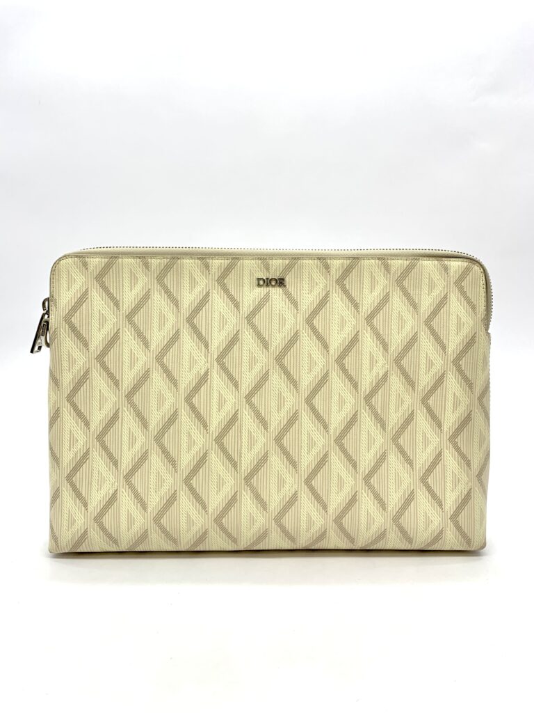 A5 Triangle Pouch White Beige SHW