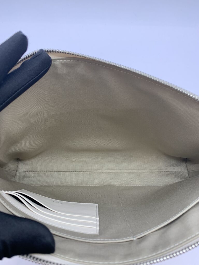 A5 Triangle Pouch White Beige SHW