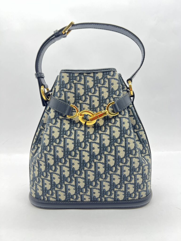 C'est Bag Canvas Blue Oblique GHW