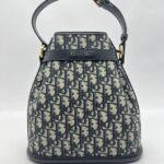 C'est Bag Canvas Blue Oblique GHW