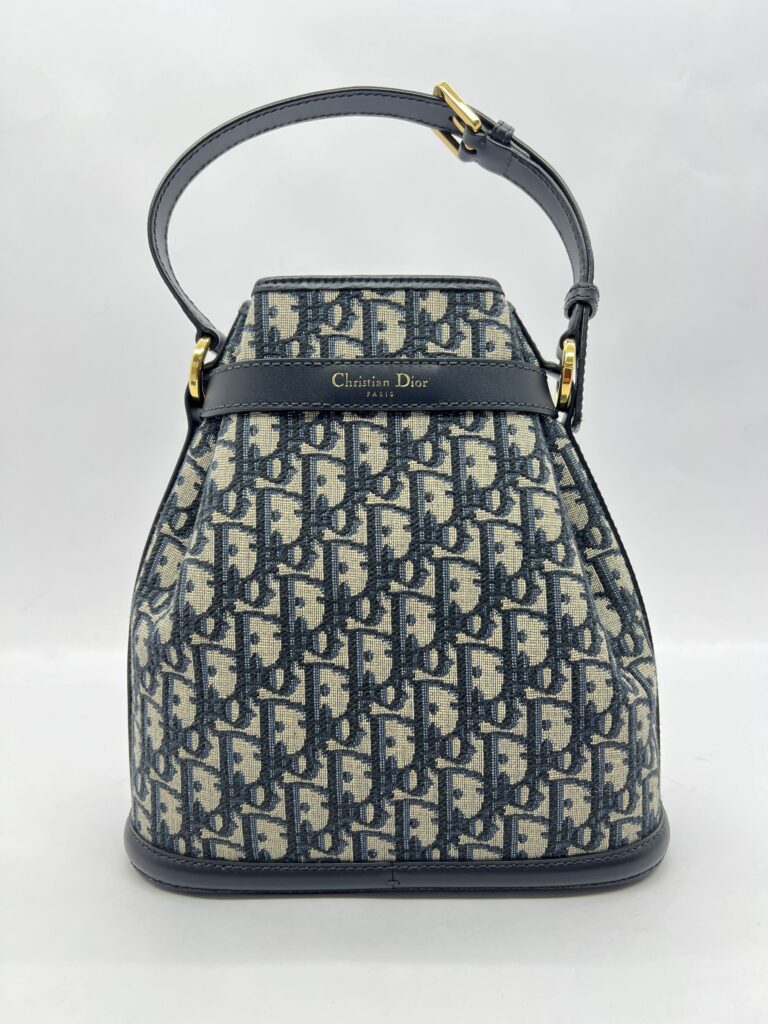 C'est Bag Canvas Blue Oblique GHW