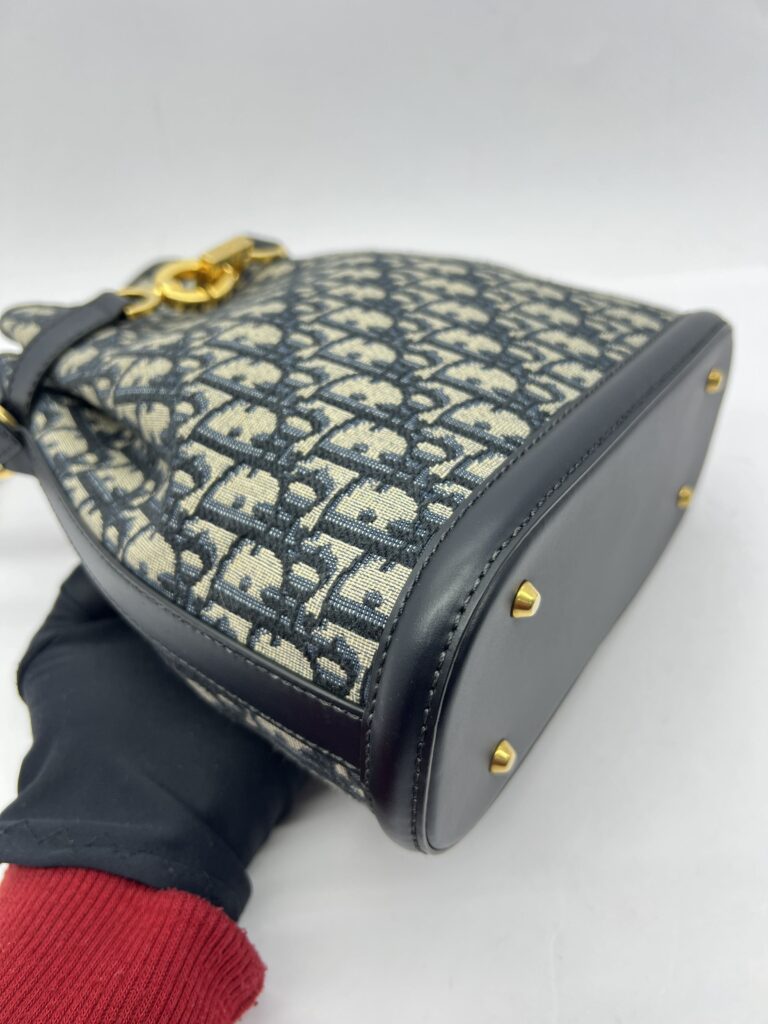 C'est Bag Canvas Blue Oblique GHW