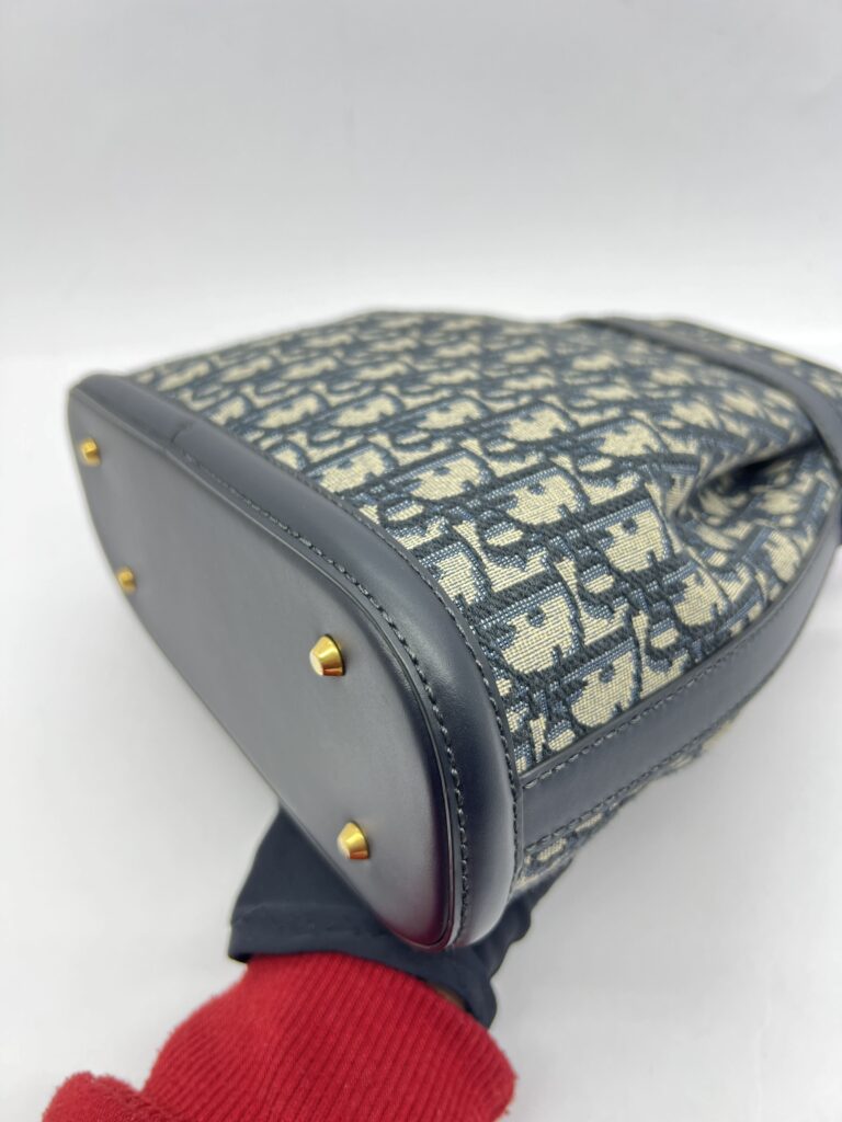 C'est Bag Canvas Blue Oblique GHW