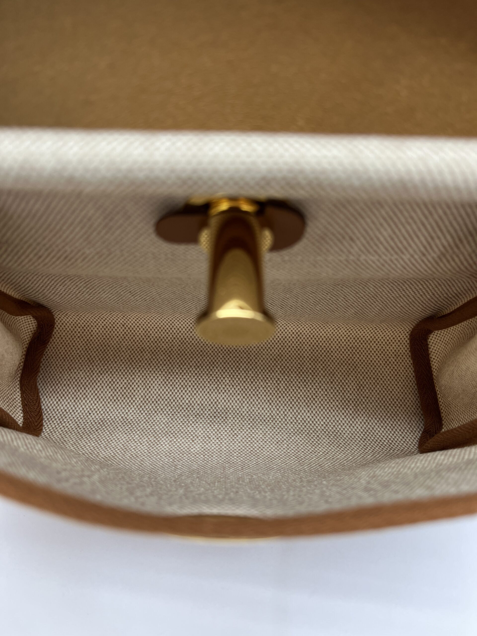 Mini Herbag 20 Ecru Beige Fauve GHW