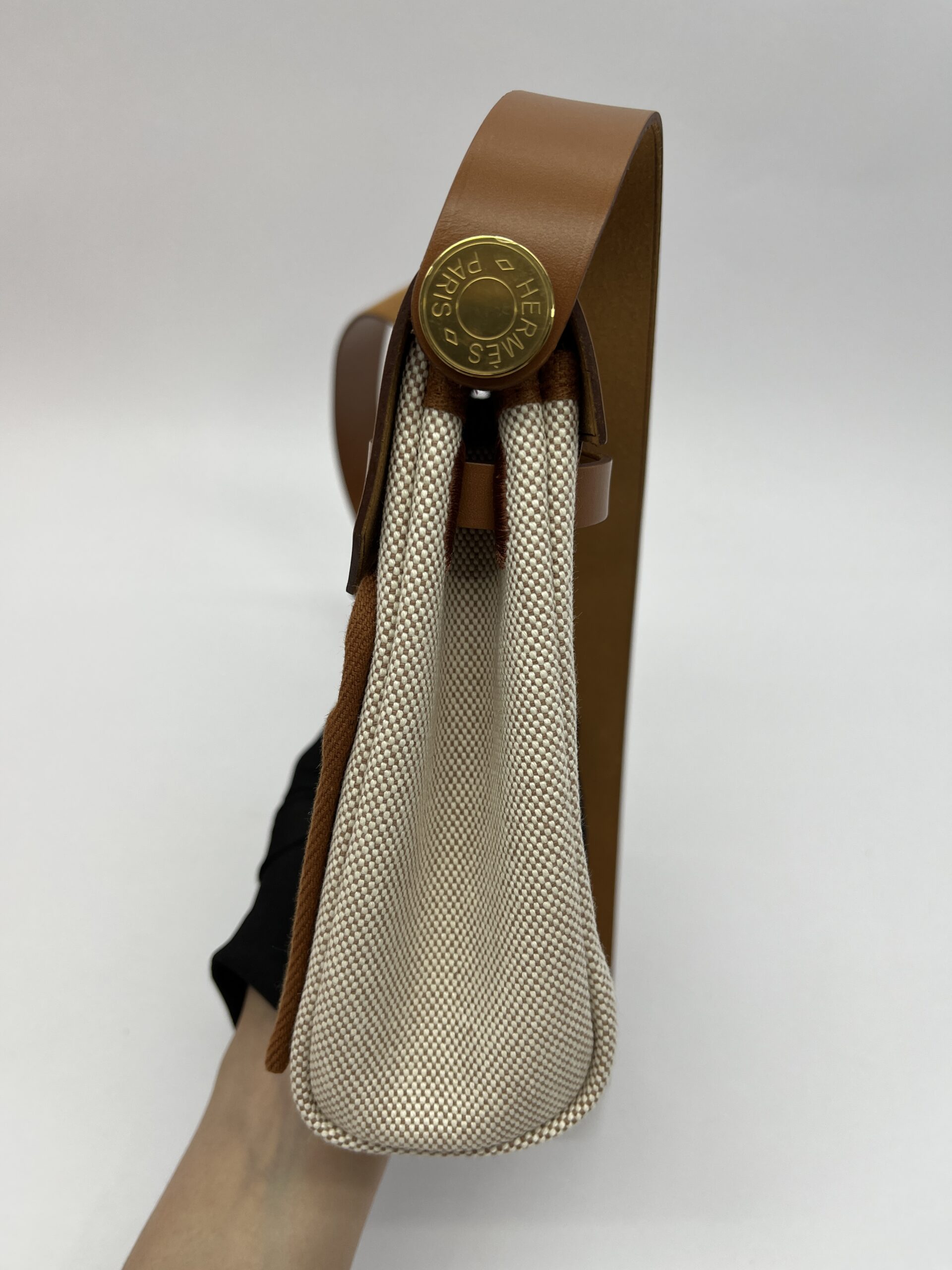 Mini Herbag 20 Ecru Beige Fauve GHW