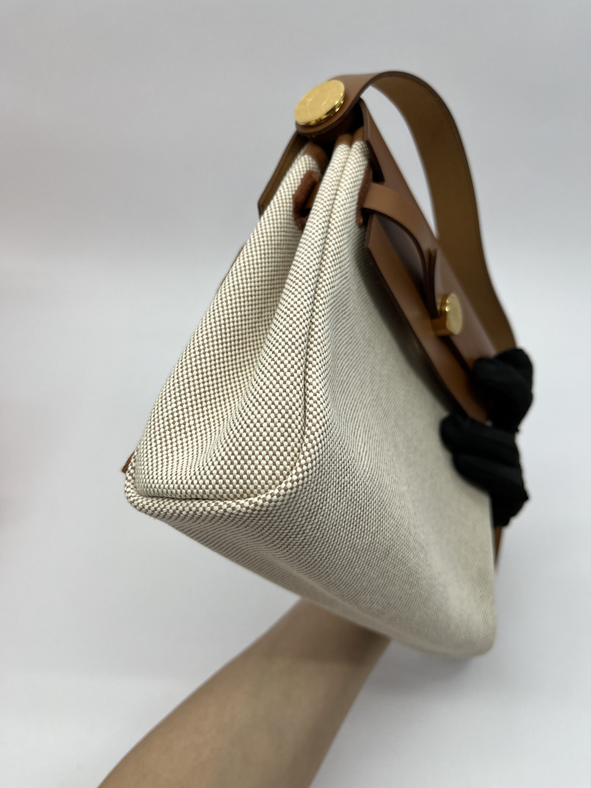 Mini Herbag 20 Ecru Beige Fauve GHW