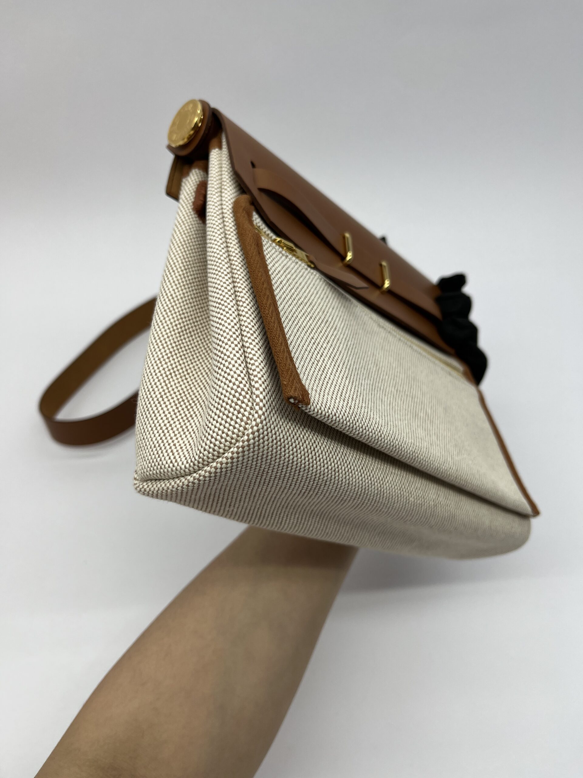 Mini Herbag 20 Ecru Beige Fauve GHW