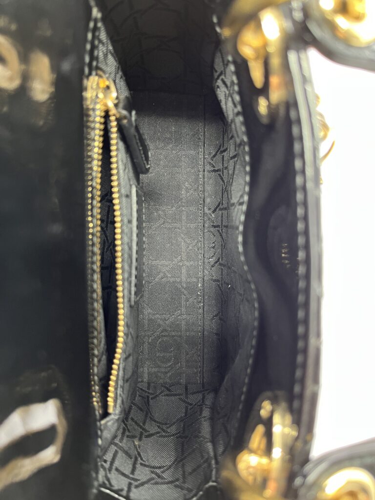 Lady Dior Mini Vernis Black GHW