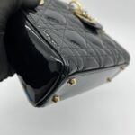 Lady Dior Mini Vernis Black GHW