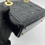 Lady Dior Mini Vernis Black GHW