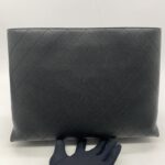 Stitched Large Shopping Tote Black Caviar