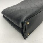 Stitched Large Shopping Tote Black Caviar