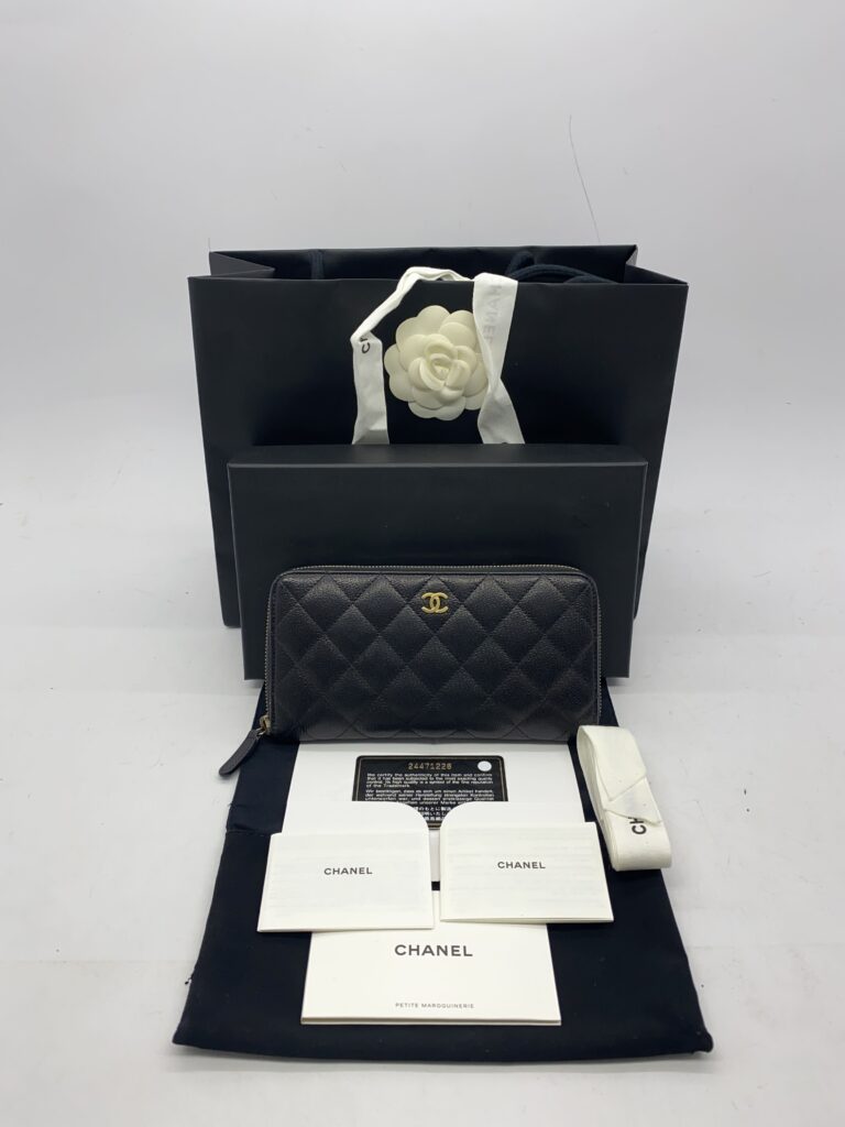 Fullzip Wallet Embossed Black GHW