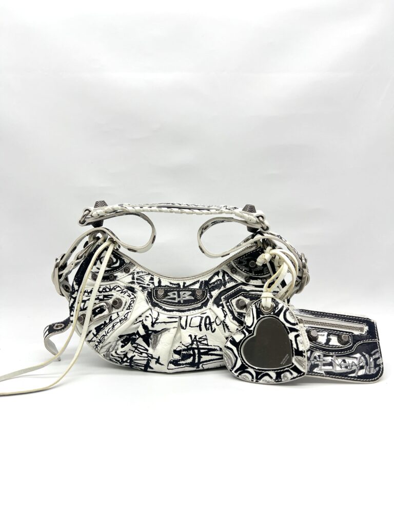 Le Cagole XS Agneau Black White Graffiti SHW