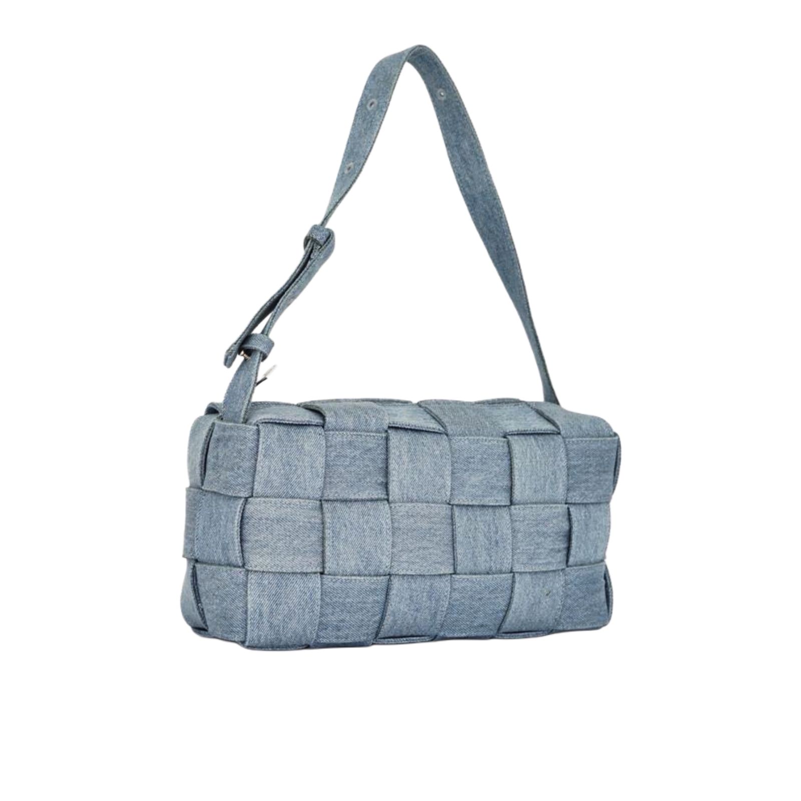 Brick Cassette Intrecciato Washed Denim SHW