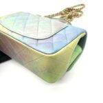 Mini Rectangle Top Handle Ombre Green Lambskin GHW 2022