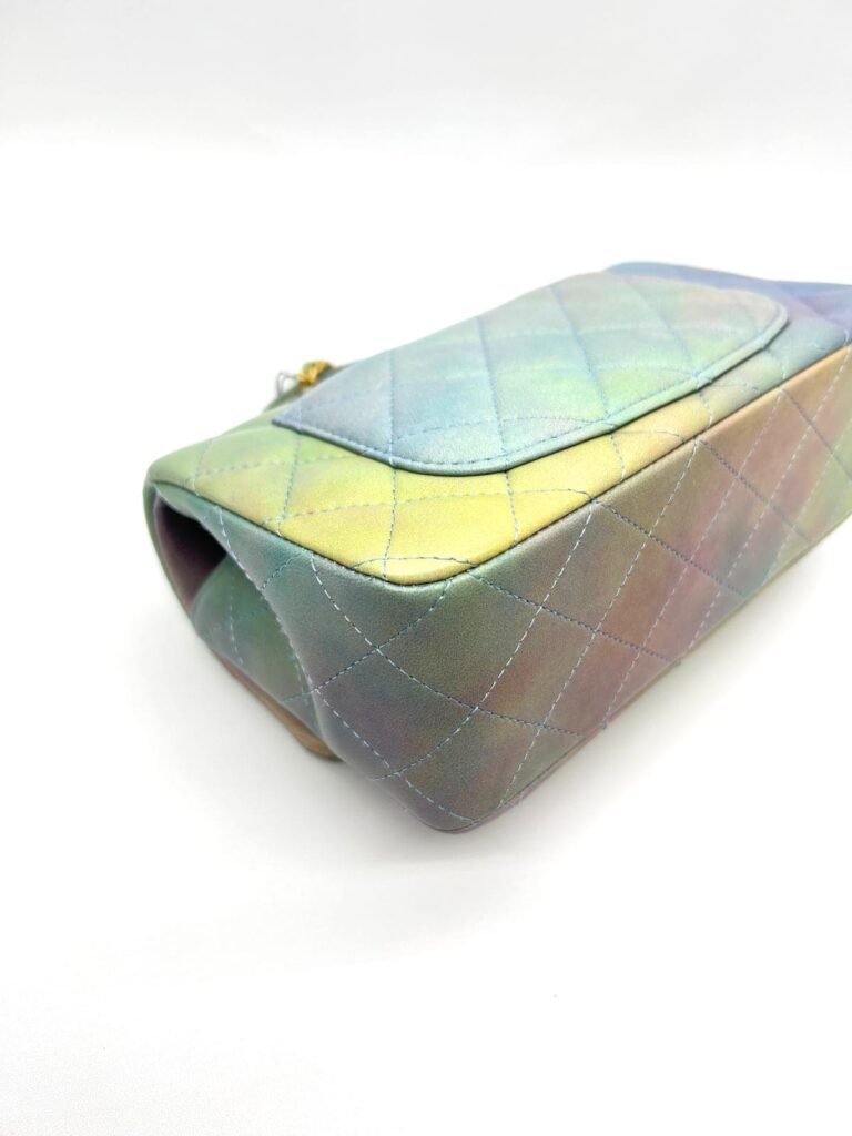 Mini Rectangle Top Handle Ombre Green Lambskin GHW 2022