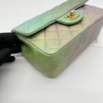 Mini Rectangle Top Handle Ombre Green Lambskin GHW 2022